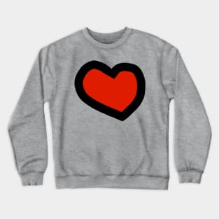 Chunky Red Heart for Valentines Day Crewneck Sweatshirt